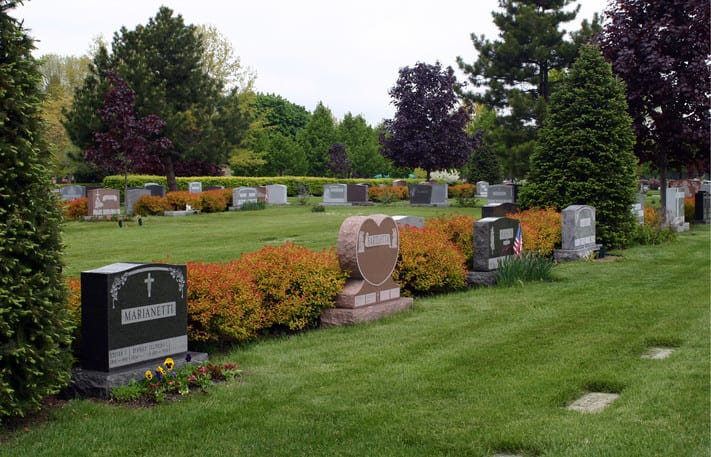 cemetery landscape design section planning