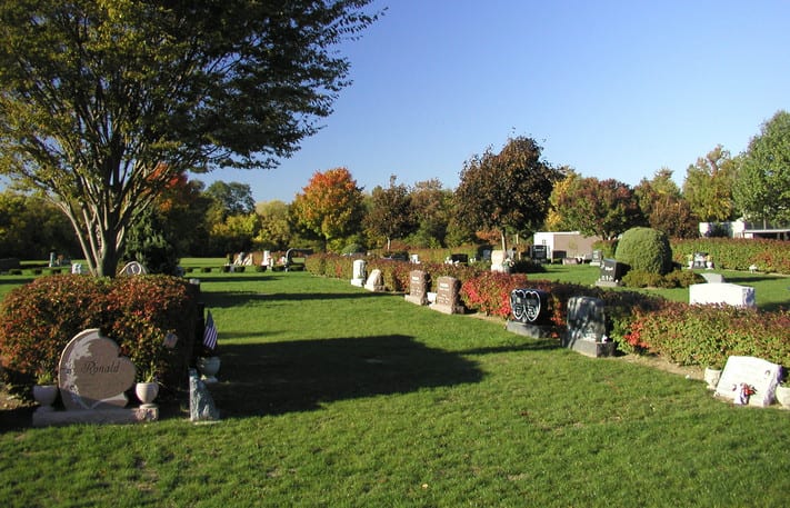 cemetery landscape design section planning